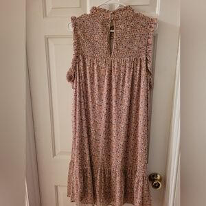 XL Black Maxi skirt with Gold tone Zipper